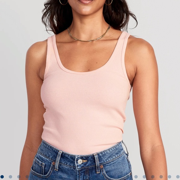 NWT OLD NAVY First-Layer Rib-Knit Tank Top Color: Pink Bamboo - Picture 2 of 7